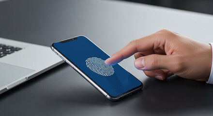 Fingerprint Technology Biometric Security Mobile Phone Access Digital Privacy Identity