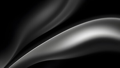 Fototapeta premium Abstract grayscale image of flowing, smooth fabric or liquid.
