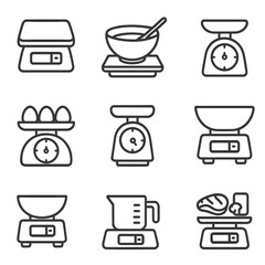 Platform icon soup scale meal vector mixing analog bowl prep eggs kitchen