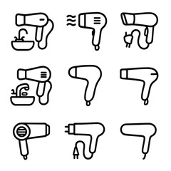 Dual compact icon ergonomic hot vector sink dryer air held blowing