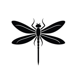 dragonfly on white background  dragonfly-silhouette-vector-on-white-background