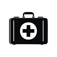 Fototapeta premium Medical Kit First Aid Bag with Cross Symbol Emergency Supplies