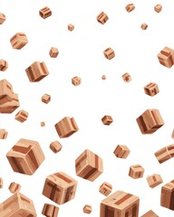 Fototapeta premium Light brown cardboard boxes falling