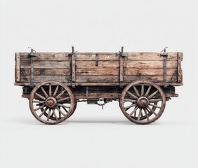 Fototapeta premium Old wooden wagon, weathered wood