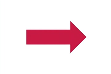 Red arrow pointing right on white background (2)