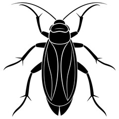 Bold Cockroach Vector Art | Striking Insect Silhouette