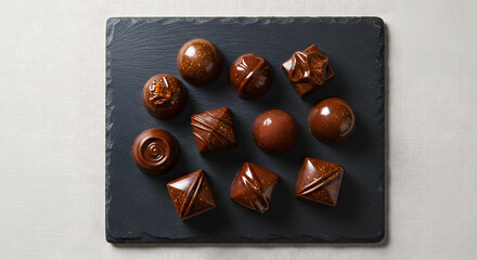 Delicious artisan chocolates gourmet chocolate truffles dark chocolate sweets dessert chocolate assortment treats