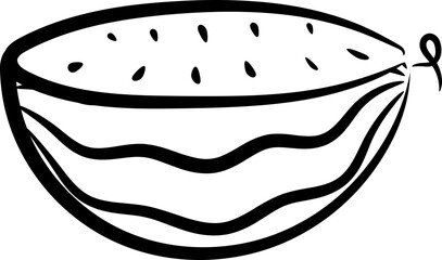 watermelon outline slice