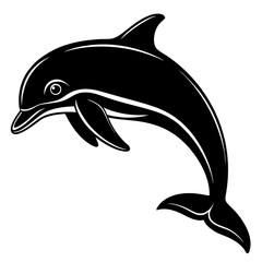 Happy Dolphin Vector | Jumping Marine Animal