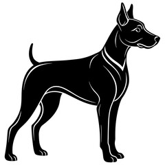 Alert Dog Vector | Stylized Canine Illustration