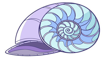 Obraz premium Ornate Spiral Shell Design in Pastel Shades.
