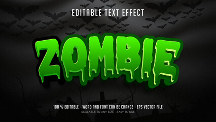 zombie editable text effect