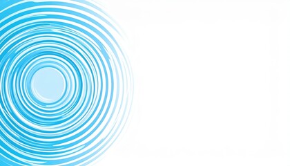 Fototapeta premium Abstract Blue Concentric Circles Design