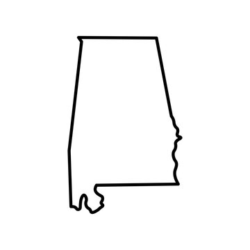 Alabama state map outline