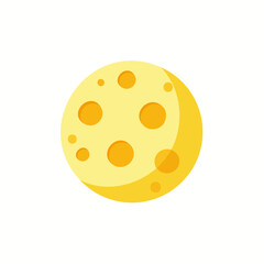 Fototapeta premium half moon flat simple isolated