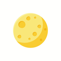 Fototapeta premium half moon flat simple isolated