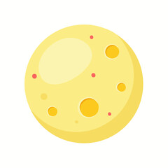 Obraz premium half moon flat simple isolated