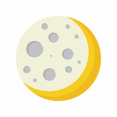 Obraz premium half moon flat simple isolated