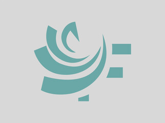 A modern vector logo design featuring a flower growing from coins or financial bars, representing growth, prosperity, and the rewards of smart investing. Ideal for financial services, F