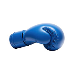 A vibrant blue boxing glove Isolated On White Background