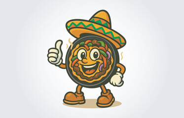 Mexican Fajitas Mascot Cartoon Character Template