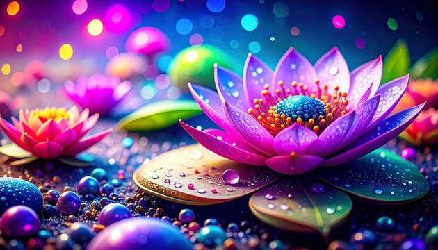Unique lotus flowers with beautiful colors 4