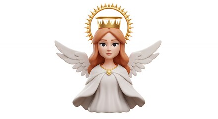 Beige angel figure illustration