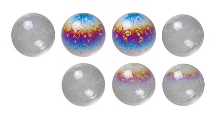 Colorful iridescent spheres