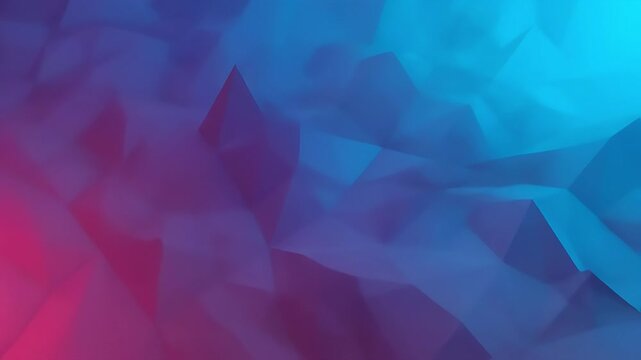 Low-poly triangle surface in purple and blue gradient tones