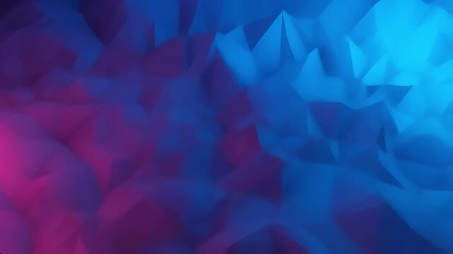 Low-poly triangle surface in purple and blue gradient tones