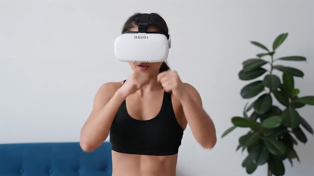Virtual Boxing Training Session at Home