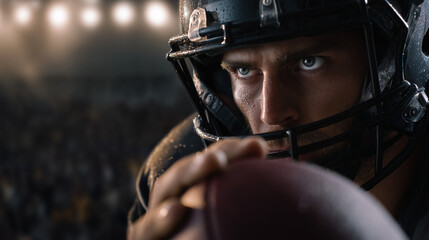 American football player focused on the game