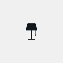 Table lamp logo icon flat vector design