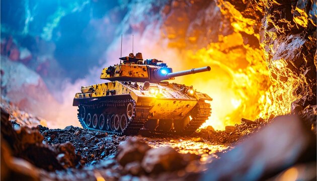 a tank carrying out its duties on the battlefield 3