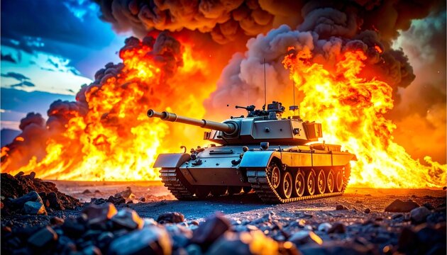 a tank carrying out its duties on the battlefield 4