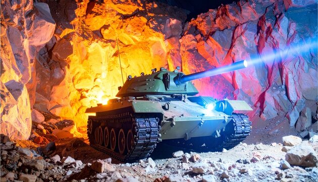 a tank carrying out its duties on the battlefield 5