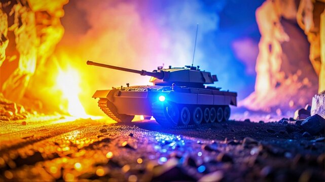 a tank carrying out its duties on the battlefield 16