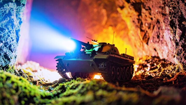 a tank carrying out its duties on the battlefield 21