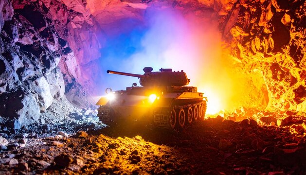 a tank carrying out its duties on the battlefield 29