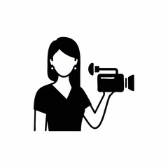 Videographer Holding Camera for Content Creation, Social Media Engagement, Video Production, Online Marketing, Creative Projects, and Blogging Platforms  
