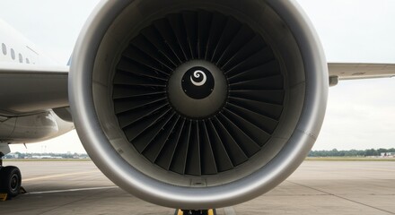 Airplane Jet Engine Close-up