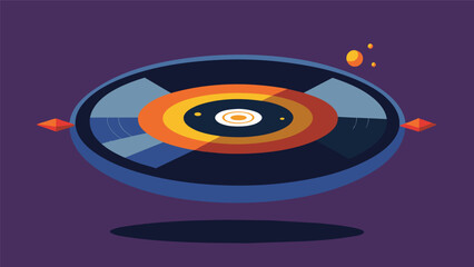 A futuristic vinyl design that allows for 360degree playback eliminating the need to flip the record over. Vector illustration