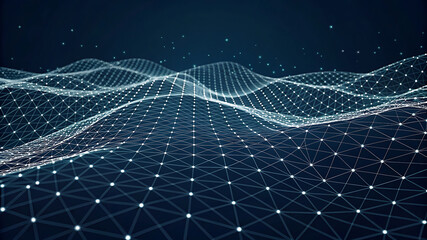 Abstract digital network landscape technology data