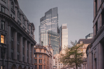 Center of city London, Bank Station