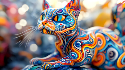 Cat Flowing Dynamic Curves