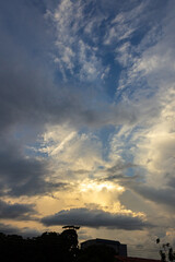 Cloudscape, Colored Clouds at Sunset