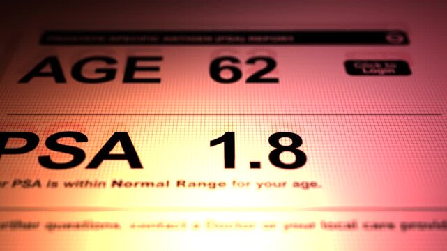 A PSA Test indicates Normal Values for a 62 Year Old Ominous Version