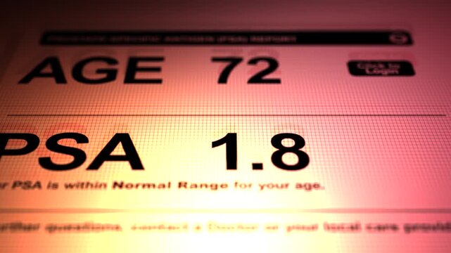 A PSA Test indicates Normal Values for a 72 Year Old - Ominous Version