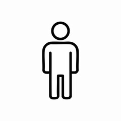 Minimalist Line Art of a Human Figure for Use in Infographics, Web Design, Educational Materials, and Creative Content  