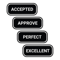 set of vector designs of appreciation labels for food, products, etc.